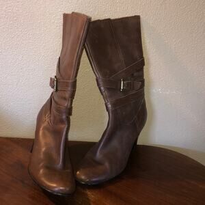Style & Co Carnaby Western Costal Cowgirl Cowboy Y2K Hippie 3.5" Leather Boots